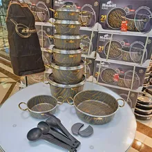 سرویس قابلمه و ماهیتابه 21 پارچه گرانیتی ماموت gallery2