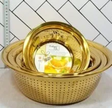 آبکش و لگن طلایی برند یونیک gallery3