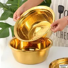 آبکش و لگن طلایی برند یونیک gallery1