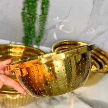 آبکش و لگن طلایی برند یونیک gallery5