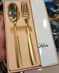 قاشق و چنگال طلایی برند یونیک thumb 2