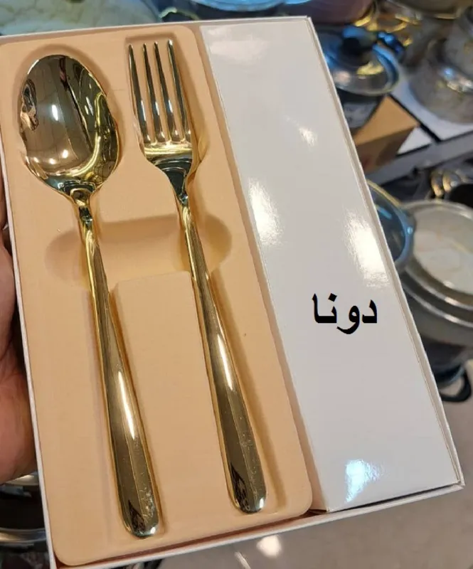قاشق و چنگال طلایی برند یونیک gallery2