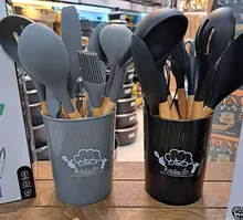 کفگیر ملاقه 12 پارچه برند کیچن ست سیلیکونی gallery1