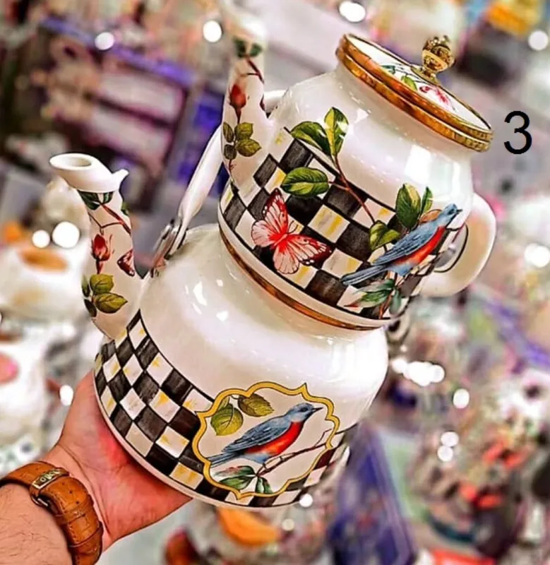 کتری قوری لعابی لوله دار لایت gallery2