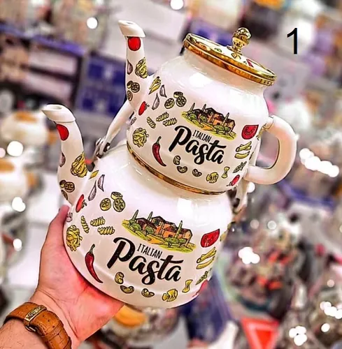 کتری قوری لعابی لوله دار لایت