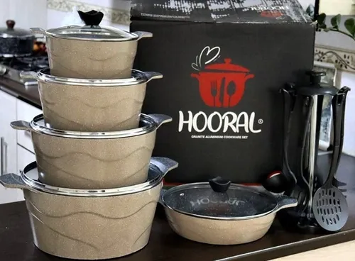 سرویس قابلمه چدن گرانیتی برند هورال