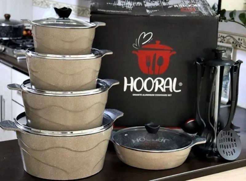 سرویس قابلمه چدن گرانیتی برند هورال gallery0