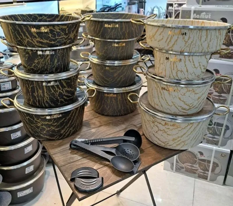 سرویس قابلمه و ماهیتابه 12 پارچه برند ماموت gallery0