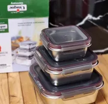 ظرف غذای 3 تکه استیل برند یونیک gallery3