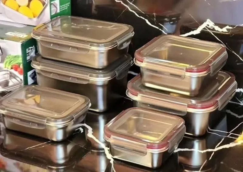 ظرف غذای 3 تکه استیل برند یونیک gallery0