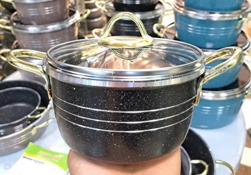 سرویس قابلمه و ماهیتابه برند کوشا 14 پارچه gallery3