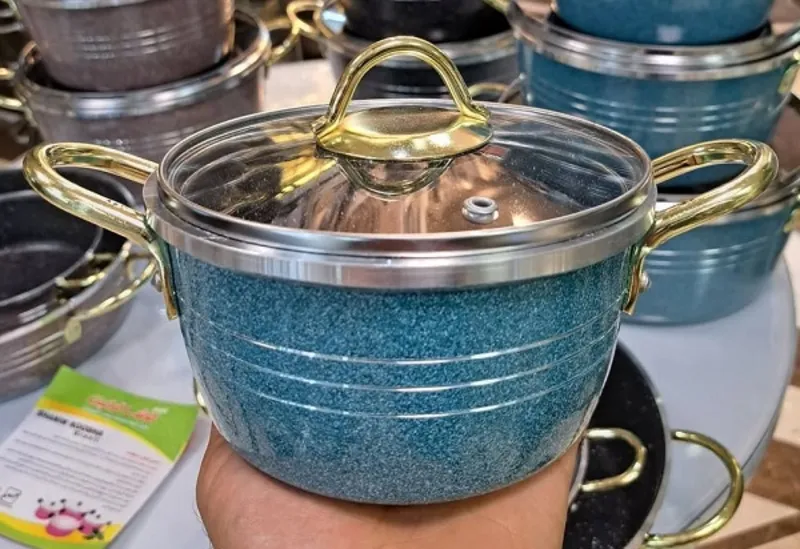 سرویس قابلمه و ماهیتابه برند کوشا 14 پارچه gallery4