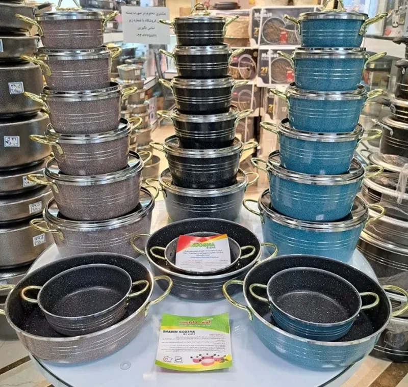 سرویس قابلمه و ماهیتابه برند کوشا 14 پارچه gallery0