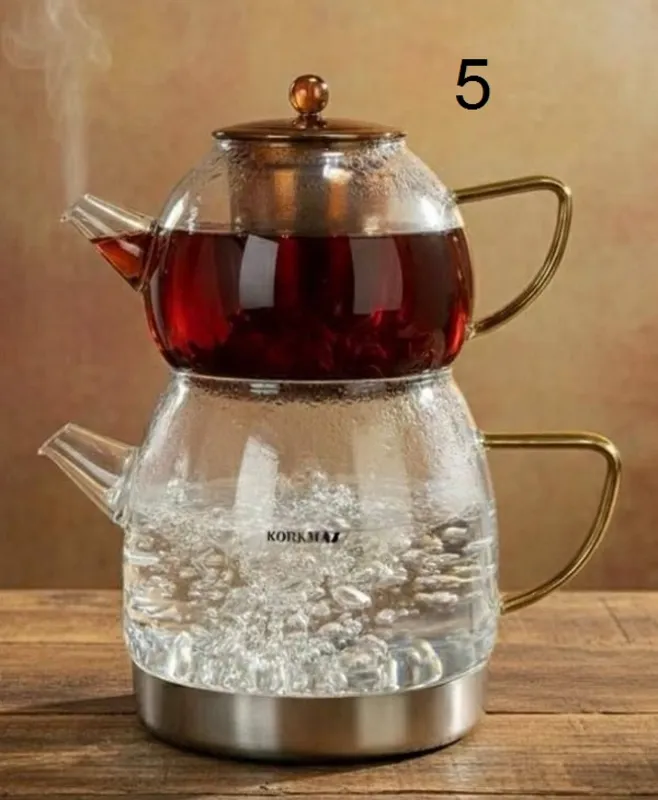 کتری قوری پیرکس Korkmaz gallery4