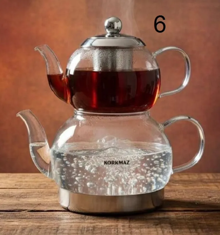 کتری قوری پیرکس Korkmaz gallery5