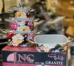 سرویس قابلمه و ماهیتابه گلدار برند جنوب thumb 7