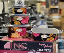 سرویس قابلمه و ماهیتابه گلدار برند جنوب gallery5