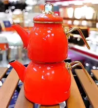 کتری قوری لعابی لوله ای برند لایت gallery3