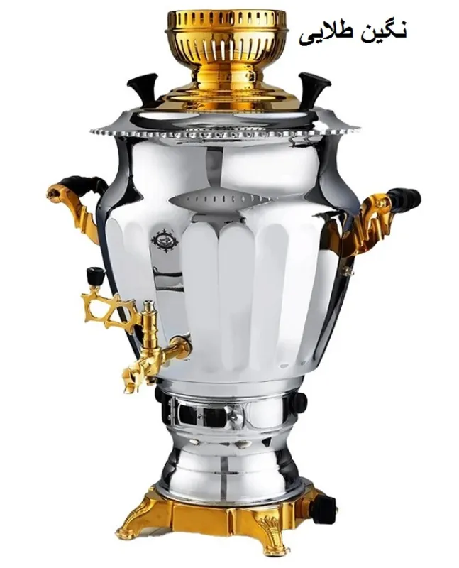 سماور گازی برند عالی  نسب 6 لیتری طلایی پیلوت دار gallery0