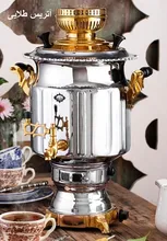 سماور گازی برند عالی  نسب 6 لیتری طلایی پیلوت دار gallery2