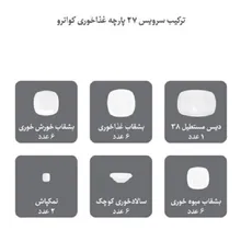 سرویس 27 پارچه چینی زرین مدل فلورانس gallery3