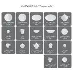 سرویس چینی 103 پارچه مدل فرانسیس سرمه ای thumb 11