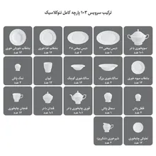 سرویس چینی 103 پارچه مدل فرانسیس سرمه ای gallery10