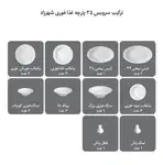 سرویس چینی 35 پارچه شهرزاد مدل سان رایز thumb 4