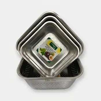 لگن آبکش یونیک مدل مربع مجموعه 8 عددی