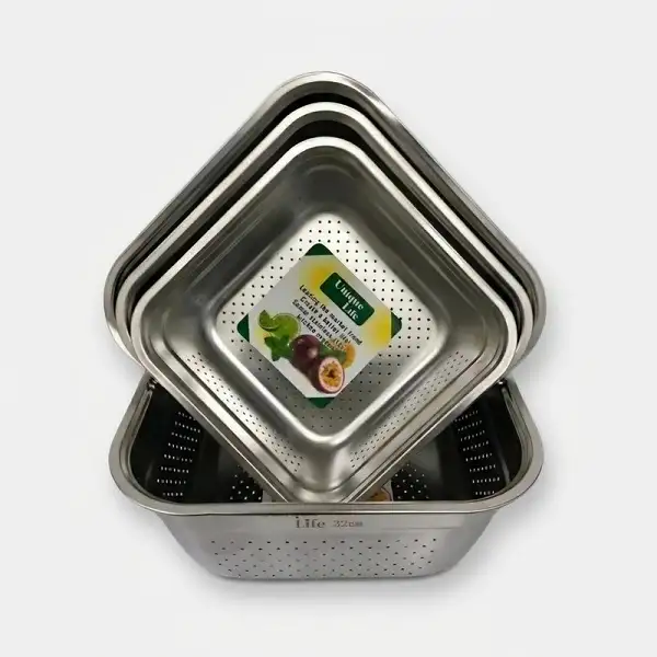لگن آبکش یونیک مدل مربع مجموعه 8 عددی