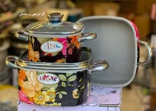 سرویس قابلمه و ماهیتابه 5 پارچه گلدار gallery3